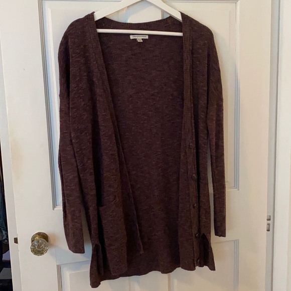 American Eagle Cardigan - Medium, Deep Purple/Plum - Picture 1 of 1